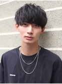 ソフトツイストパーマ刈り上げツーブロックマッシュパーマ眉毛