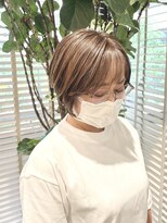 ステアケース 武蔵小杉店(stair:case)&nbsp;大人可愛い丸みショート白髪ぼかしハイライトベージュ