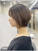 小顔見えショートボブ/イメチェン/外ハネボブ/美髪/町田