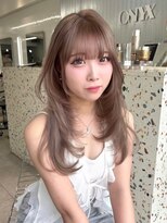 オニキス(ONYX)&nbsp;A111ザクザクレイヤーカット韓国風ミルクティーベージュ透明感