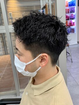 ジーニー 新百合ヶ丘(Genie) ダークアッシュニュアンスパーマ韓国マッシュベリーショート