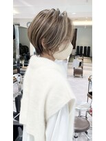 30代40代50代白髪ぼかし髪型白髪染め面長細目ハイライト伊
