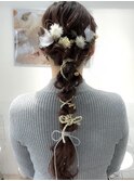 A223パーティーヘア結婚式ヘア卒業式ヘアあみおろし