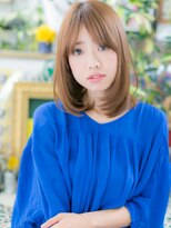 カバーヘア ブリス 大宮西口(COVER HAIR bliss)&nbsp;斜めバング艶カラー前下がりエアストレートc7大宮20代30代40代