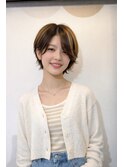 ショートヘア × ポイントブリーチ
