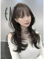 アース 豊橋店(HAIR&MAKE EARTH)&nbsp;20代30代◎冬の暗めカラー×ハッシュカットで小顔美人