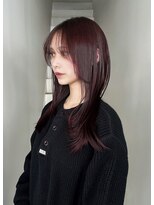 サイ(sai)&nbsp;xカット/ホワイトグレージュ/レイヤーカット/チェリーブラウン