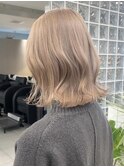 ミルクティーベージュダブルカラーハイトーンレイヤーカット韓国