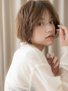カバーヘア ブリス 上尾西口店(COVER HAIR bliss) ミルクブラウンブリーチなし立体感大人ショートヘア20代30代W