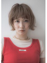 ソレイユトウキョウシブヤ(SOLEIL TOKYO shibuya) 丸みショートボブ×透け感ベージュ