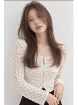 ミロア 薬院(miroa) ブラウンカラー 髪質改善 ロングレイヤー 顔周りカット