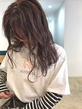 ヘアーブレイス(hair brace) ハイライト×グラデーション×シルバーパープル