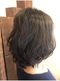 ボブパーマ/伸ばしかけ/黒髪/艶髪/20代30代40代
