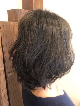 ヘアメイク ランプ(HAIR MAKE LAMP) ボブパーマ/伸ばしかけ/黒髪/艶髪/20代30代40代