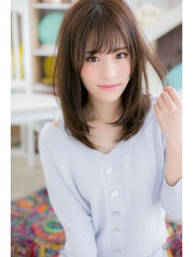 ミック ヘアアンドメイク アップ 駒込店(miq Hair&Make up) シースルーバングオリーブアッシュ♪フェミニンワンカール