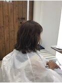 ロブヘア×ナチュラルアッシュ