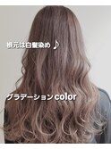 白髪染めでもグラデーションできます♪
