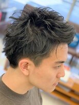 グランシュ 青葉台店(GranCieux)&nbsp;黒髪 束感 アップバンクショート