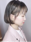 【morio 原宿】ぱっつんボブ外国人風カラーハイライト