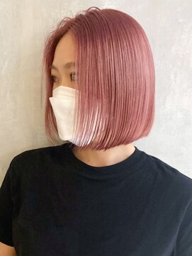 アルバム 渋谷パルコ(ALBUM) ピンクボブ_チェリーブラウンフェミニンロング_ba351852