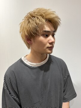 アルジャーノン グリーン(ALGERNON GREEN) センターパート　メンズ　10代　20代　30代　マッシュ　ウルフ