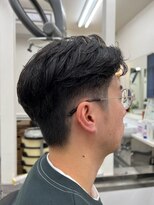 ヘアーサロンサトウ メンズパーマスタイル #平井#理容室#フェード#パーマ