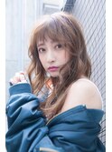大人かわいい前髪セシルカットココアブラウンフリンジウェーブ