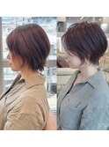 ショートボブ髪型30代40代50代前髪あり前髪なし【橋本】