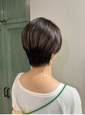 短めショートヘア/ハンサムショート/前髪長め/ハイライトカラー
