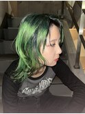 ネオライムグリーン　ウルフヘア