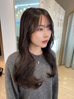 ロンドアジュール 横浜(Lond azur)&nbsp;髪質改善縮毛矯正レイヤーカット顔周り前髪韓国ミニウルフ/横浜