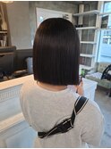 切りっぱなしボブ×髪質改善トリートメント