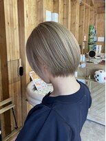 アフターニュース 新潟(afternews)&nbsp;ボブ/ミルクティーベージュカラー/ブリーチ/ダブルカラー/新潟