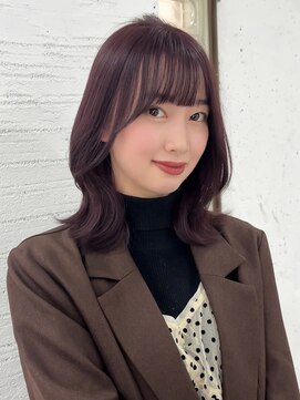 シーン(scene) ダブルカラー×ピンクラベンダー×ミディアムレイヤー【広島】