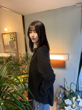 大人可愛いいレイヤーカット/2wayバング/アッシュベージュ