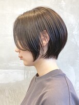 エリマバイフィフス 調布(elima by fifth) 調布白髪染めレイヤーボブショートヘアベージュアッシュブラウン