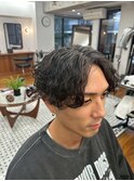 表参道駅MEN’S/ニュアンスパーマ/刈り上げセンターパート
