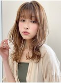 ロングレイヤー、外ハネボブ、グレージュ、脱白髪染め☆