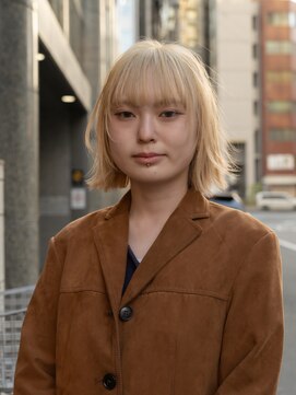 ディスアンドザット あびこ店(THIS&THAT) ryu【ハイトーンボブ　ウルフボブブロンドヘア　20代　あびこ】