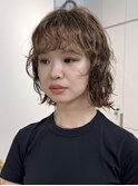 コテ巻き風パーマ/くびれレイヤーボブ/韓国巻き風/顔周りカット