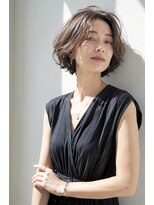 アッシュ 学芸大学店(Ash) ショートボブ/大人女性/チョコブラウン/白髪ぼかし/脱白髪染め