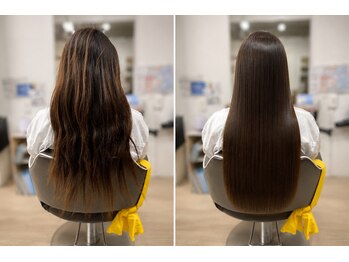 アスパイア(ASPIRE)の写真/髪質改善×ストレートで理想の髪へ◎ダメージレスな指通りは、もう手放せない♪