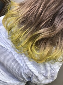 ジーナ(XENA) 裾カラーライムイエロー