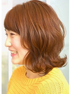 トランクヘアデザイン(TRUNK Hair Design) 【TRUNK Hair Design 西本】波巻きミディアム