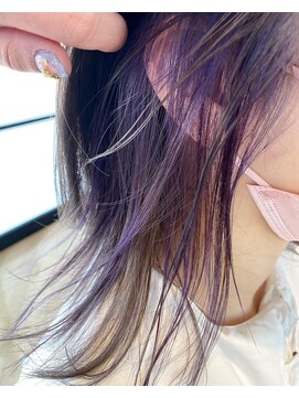 ヘアーデザイン ビビッドリンク(HAIR DESIGN VIVID link) インナーカラー パープル