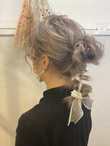 ジル ヘアデザイン ナンバ(JILL Hair Design NAMBA) ribbon hair arrange♪/編みおろし/ゆるふわ
