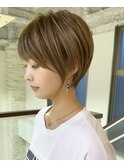【Laff】大人可愛い20代30代40代ショートボブ丸みショート