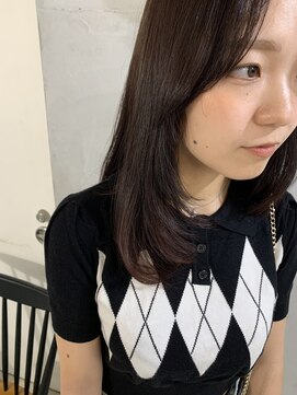 デューヘアー(due hair) 大人韓国風ミディアムレイヤー顔周りガッツリスタイル