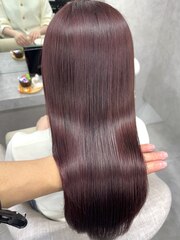 髪質改善/ピンク/酸性ストレート/髪質改善カラー