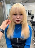 抜きっぱなしブロンド×ケアブリーチ（表参道）